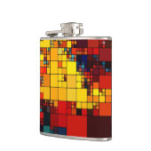 Flasques Motif géométrique d'arc-en-ciel vibrant abstrait (Gauche)