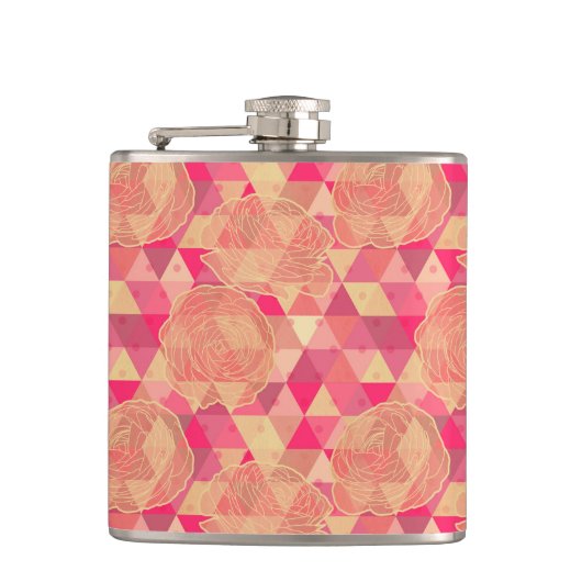 Flasques Motif géométrique de fleur (Devant)