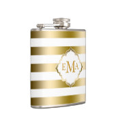 Flasques Motif géométrique des bandes d'or monogrammes (Droite)