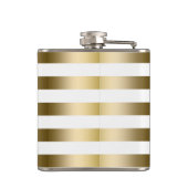 Flasques Motif géométrique des bandes d'or monogrammes (Dos)