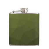 Flasques Motif géométrique du maillage vert de l'Armée (Devant)