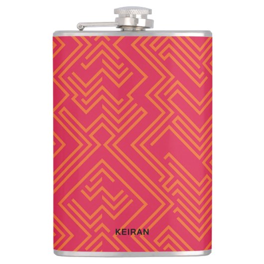Flasques Motif Géométrique Moderne Remarquable Avec Nom (Devant)