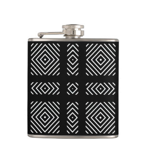 Flasques Motif géométrique noir et blanc Ama