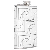 Flasques Motif géométrique noir et blanc personnalisé (Droite)