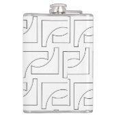 Flasques Motif géométrique noir et blanc personnalisé (Dos)