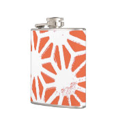 Flasques Motif géométrique orange et blanc (Gauche)