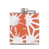 Flasques Motif géométrique orange et blanc (Dos)