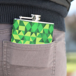 Flasques Motif géométrique vert de la Saint-Patrick