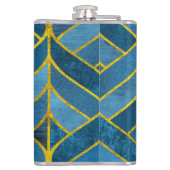 Flasques Motif Gold Blue Grunge (Dos)