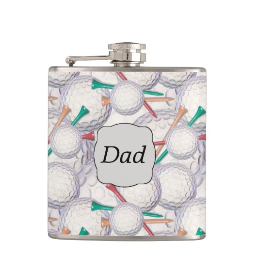 Flasques Motif Golfer Dad Golf Balls (Devant)