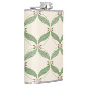 Flasques Motif Grille Fleurs Feuilles simples (Droite)