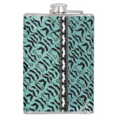 Flasques Motif Hipster noir et bleu personnalisé (Dos)