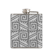Flasques Motif Ikat Aztec - Nuances de gris / gris (Dos)