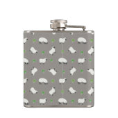 Flasques Motif irlandais de shamrock et de moutons (Dos)