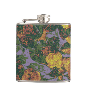 Flasques Motif jaune de camouflage de fleur