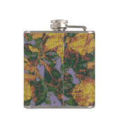 Flasques Motif jaune de camouflage de fleur (Dos)