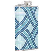 Flasques Motif Lignes Bleues (Droite)