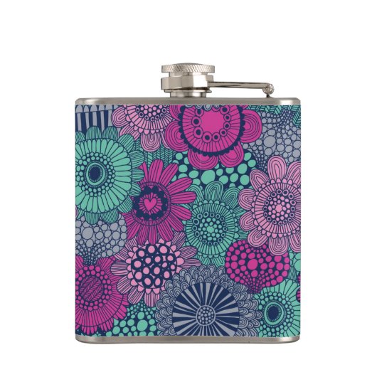 Flasques Motif lumineux élégant des fleurs magnifiques (Dos)