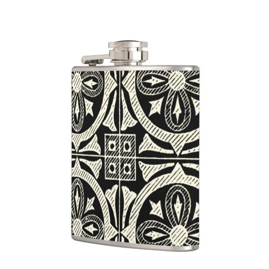 Flasques Motif Mandala noir et blanc par Vision Studio (Gauche)