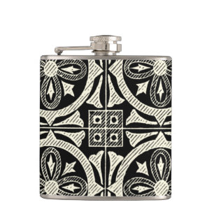 Flasques Motif Mandala noir et blanc par Vision Studio