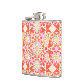 Flasques Motif mandala, rouge corail, rose, or (Gauche)