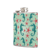 Flasques Motif maritime Turquoise 2 (Gauche)