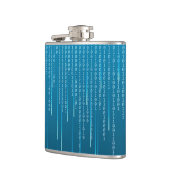 Flasques Motif matriciel en bleu (Gauche)