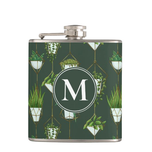 Flasques Motif ménager à accrochage géométrique (Devant)