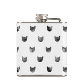 Flasques Motif mignon chic noir et blanc de chat (Dos)