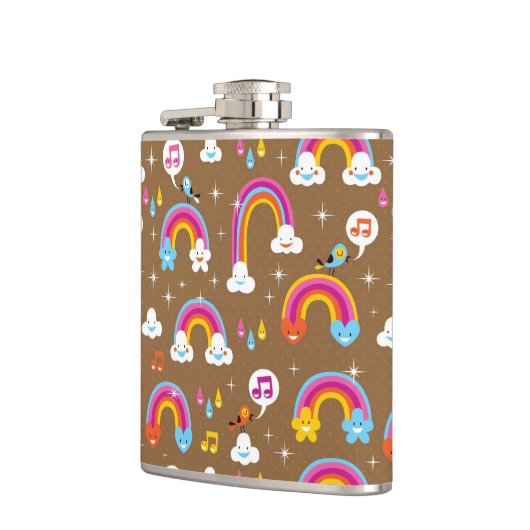 Flasques motif mignon d'arcs-en-ciel (Gauche)