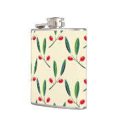 Flasques Motif Moderne de Baies Rouges Illustrées (Gauche)