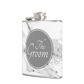 Flasques Motif moderne en marbre blanc gris noir (Gauche)