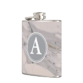 Flasques Motif moderne en marbre noir gris rose (Gauche)