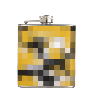 Flasques Motif moderne en mosaïque jaune moderne