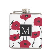 Flasques Motif moderne Monogram Poppies (Devant)