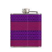 Flasques Motif monogramme rayé violet et magenta (Dos)