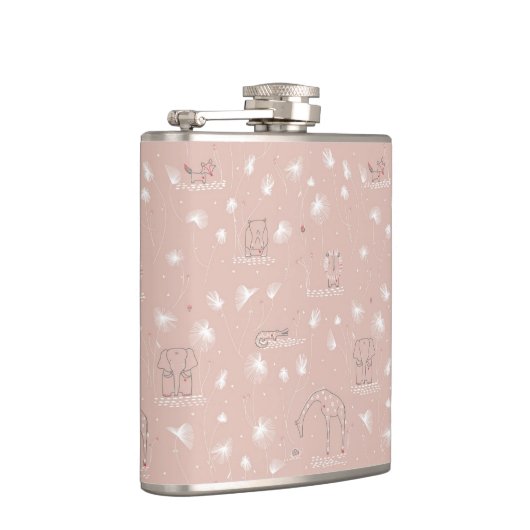 Flasques motif montrant les animaux mignons de jungle de (Droite)