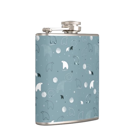 Flasques motif montrant un polaire mignon (Droite)