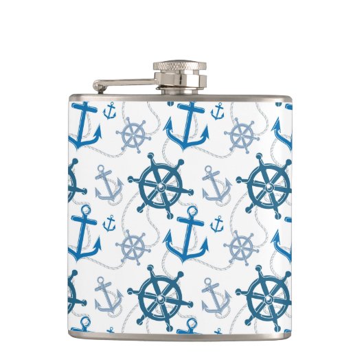 Flasques motif nautique (Devant)