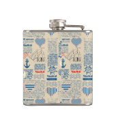 Flasques Motif nautique de journal (Dos)