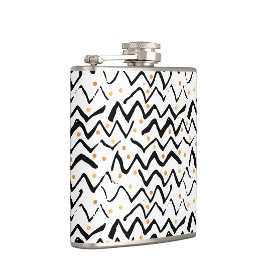 Flasques Motif noir de courses et de points de brosse (Droite)