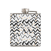 Flasques Motif noir de courses et de points de brosse (Dos)