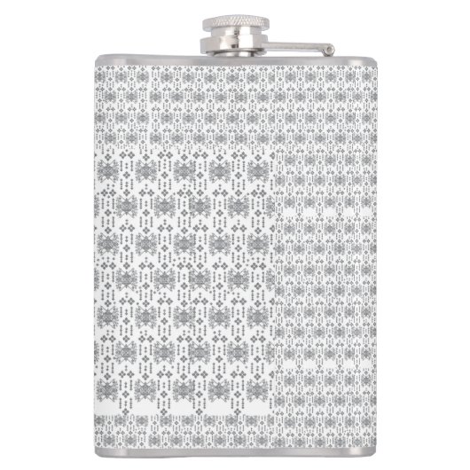 Flasques motif noir et blanc avec un arrière - plan blanc (Dos)