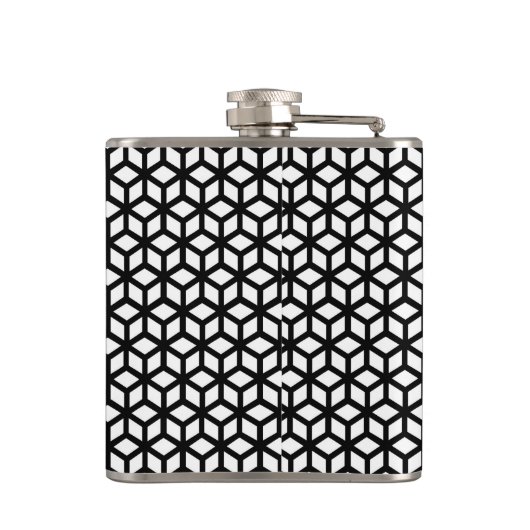 Flasques Motif noir et blanc de cube (Dos)