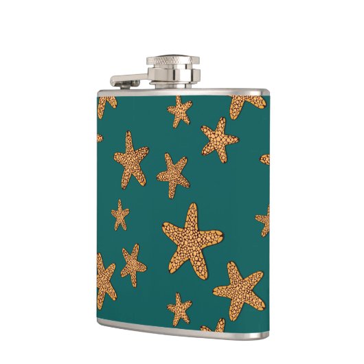 Flasques Motif orange d'étoiles de mer (Gauche)