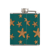 Flasques Motif orange d'étoiles de mer (Dos)