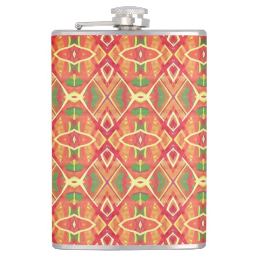 Flasques Motif orange et vert (Devant)