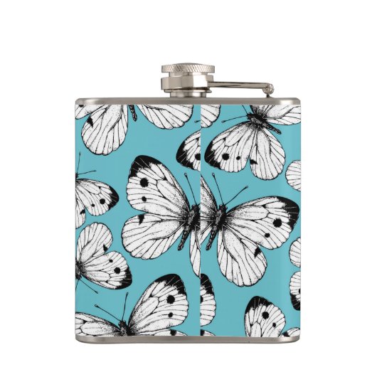 Flasques Motif papillon de choux (Dos)