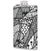 Flasques Motif Patchwork Noir & Blanc 05 (Gauche)