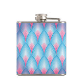 Flasques Motif Pétal Turquoise Et Rose (Dos)